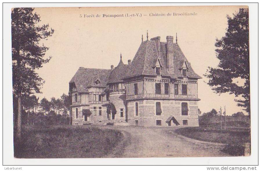 Carte Postale Ancienne   Paimpont (34) Forêt De Paimpont  : Chateau De Brocéliande - Paimpont