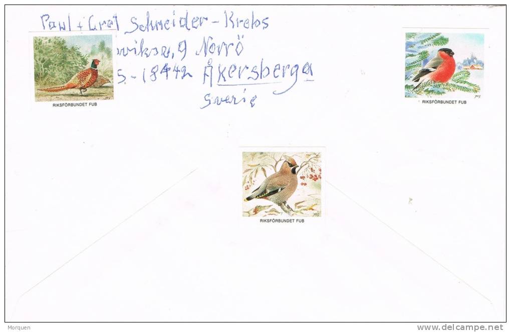 Carta AKERSBERGA (Suecia) 2010 A Suiza. Label, Cinderella - Lettres & Documents