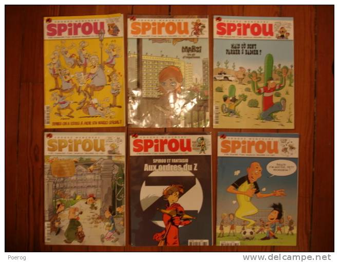 LOT DE 6 NUMEROS DE SPIROU - AOUT & SEPTEMBRE 2008 - N°3671 à 3676 - Détails Dans L' Annonce - Paquete De Libros