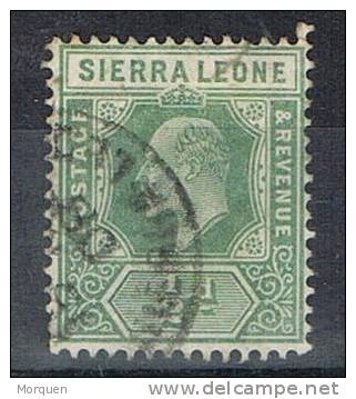 Lote 2 Sellos Sierra Leona 1907, Yvert Num 75, 90 º - Sierra Leone (...-1960)