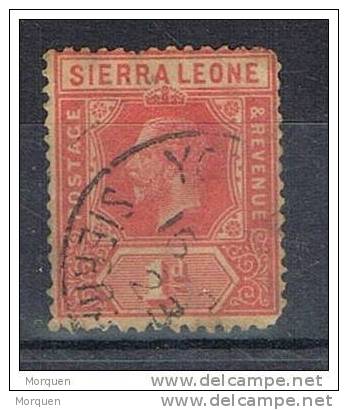 Lote 2 Sellos Sierra Leona 1907, Yvert Num 75, 90 º - Sierra Leone (...-1960)