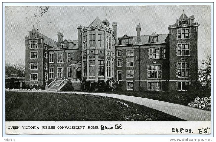 BRISTOL : QUEEN VICTORIA JUBILEE CONVALESCENT HOME / ADDRESS - HALIFAX, SAVILE PARK, ELMFIELD TERRACE (HITCHEN) - Bristol