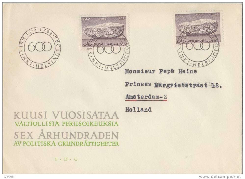 FINLAND 1962 FDC - FDC