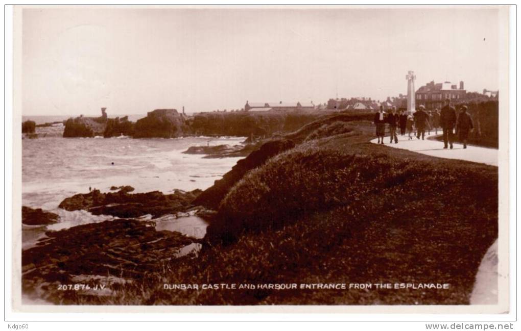 Dunbar Castle And Harbour Entrance From The Esplanade - East Lothian