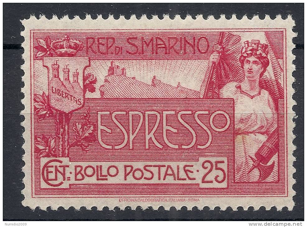 1907 SAN MARINO ESPRESSO LUSSO MNH ** - RR10485 - Sellos De Urgencia