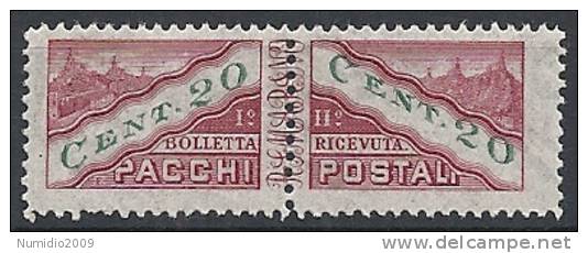 1945 SAN MARINO PACCHI POSTALI 20 CENT MNH ** - RR10492 - Colis Postaux