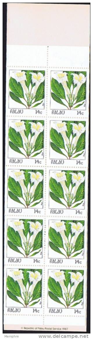 1987  Booklet Flower  MNH - Palau