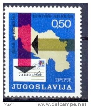 YU 1971-1445 POST CODE, YUGOSLAVIA. 1v, MNH - Postleitzahl