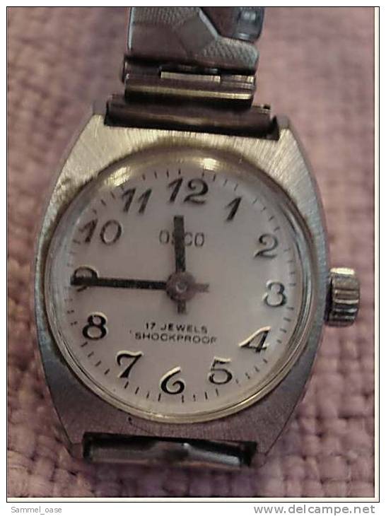 Alte OSCO Damen-Armbanduhr ,17 Jewels Shockproof , Mit Handaufzug , Mechanisch - Sonstige & Ohne Zuordnung
