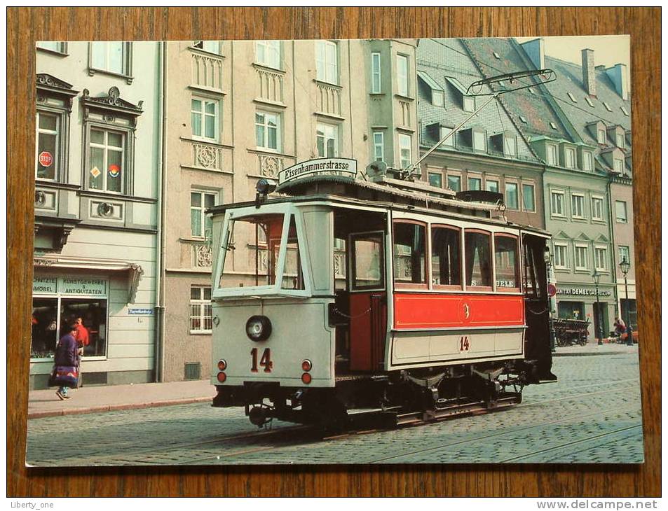 Motor Car 14 / Tramcar Augsburg - Anno 19?? ( Zie Foto Details ) !! - Autres & Non Classés