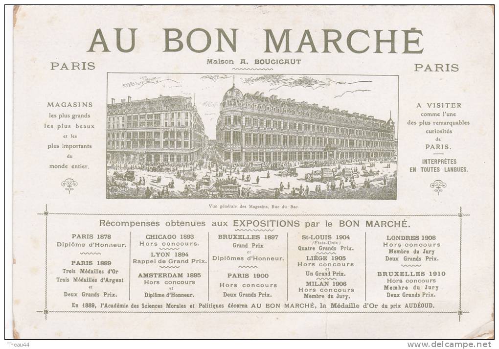 ¤¤  - CHROMO (dim 18 X 13)  -  AU BON MARCHE  -  Les Vacances Du Petit Parisien  -  La Rivière - Autres & Non Classés