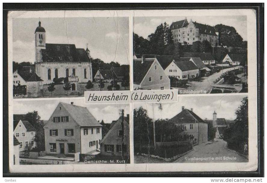 Germany - Haunsheim Bei Lauingen - Gemischtw. M. Harz - Schule - Kirche - Gundelfingen