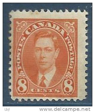 CANADA , 8 C , Effigie De George VI , 1937 , N° YT 195 - Ungebraucht