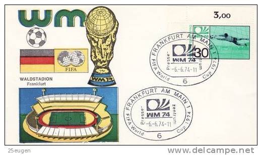 GERMANY 1974 WORLD CUP  POSTMARK - 1974 – Germania Ovest