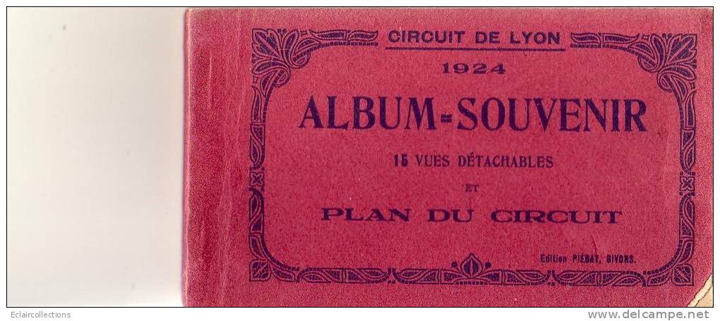 Sport  Automobile   Lyon Circuit 1924    Carnet De 15 VueS - Sonstige & Ohne Zuordnung