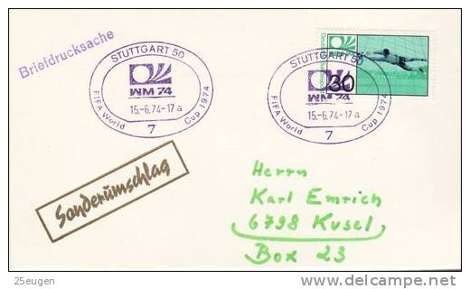 GERMANY 1974 WORLD CUP  POSTMARK - 1974 – Germania Ovest