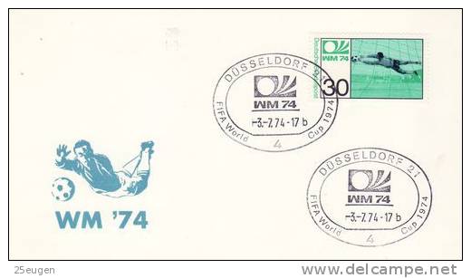 GERMANY 1974 WORLD CUP  POSTMARK - 1974 – Germania Ovest