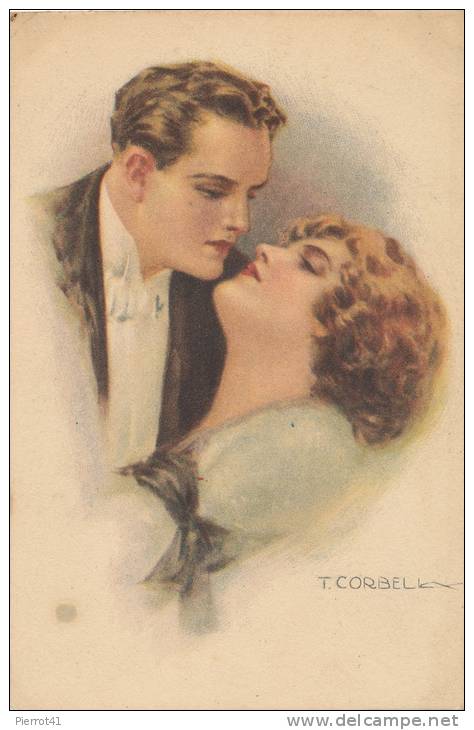 Jolie Carte Fantaisie  Couple Homme Femme Signée T. CORBELLA - Corbella, T.