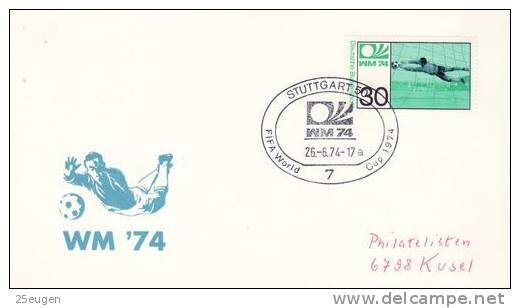 GERMANY 1974 WORLD CUP  POSTMARK - 1974 – Germania Ovest