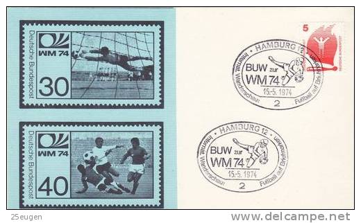 GERMANY 1974 WORLD CUP  POSTMARK - 1974 – Germania Ovest