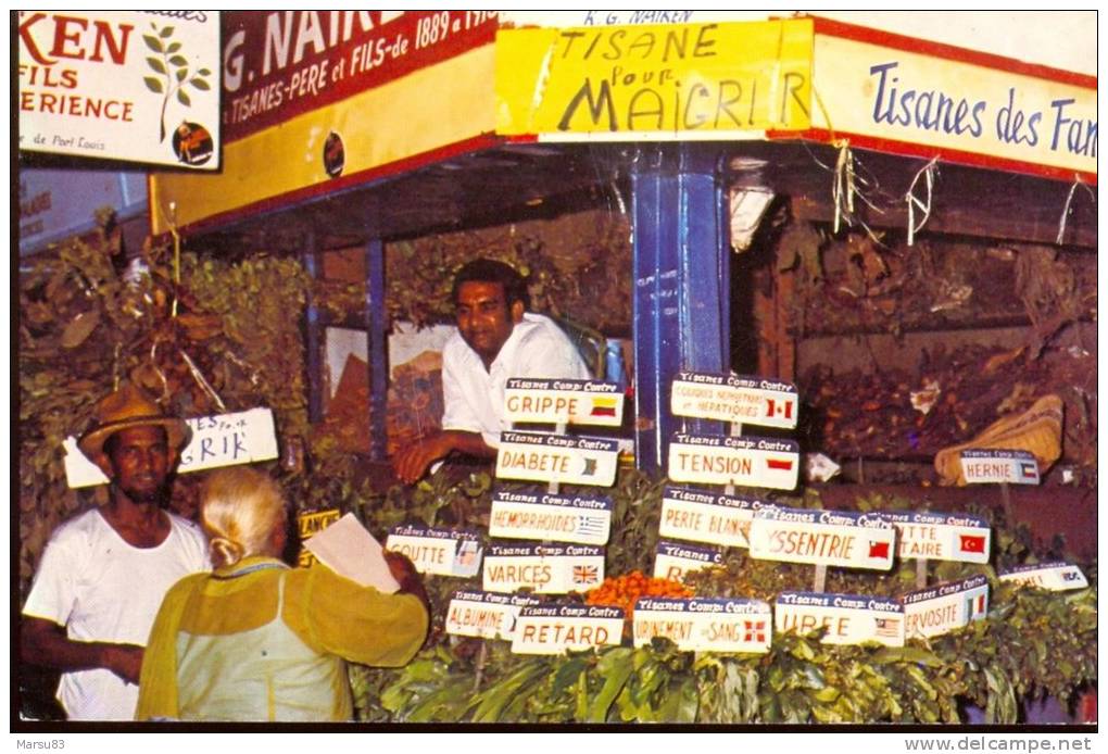 Ile Maurice ** Jolie Carte Plate, NEUVE Vendeur De Tisanes Au Bazar De Port St Louis  **  Ed Cieem N° MCE116 - Mauritius