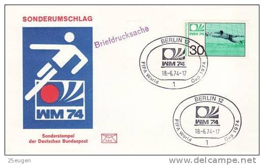 GERMANY 1974 WORLD CUP  POSTMARK - 1974 – Germania Ovest