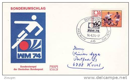 GERMANY 1974 WORLD CUP  POSTMARK - 1974 – Germania Ovest