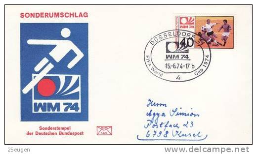 GERMANY 1974 WORLD CUP  POSTMARK - 1974 – Germania Ovest