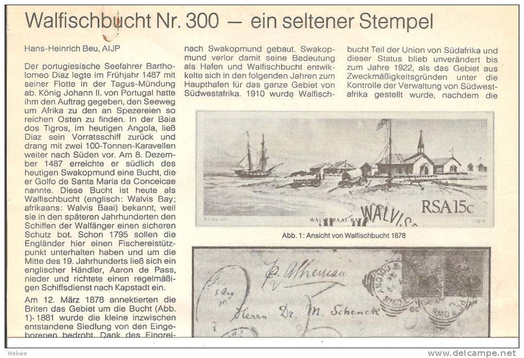 SWA /  Walfischbucht (Walfishbay) - Filatelie En Postgeschiedenis