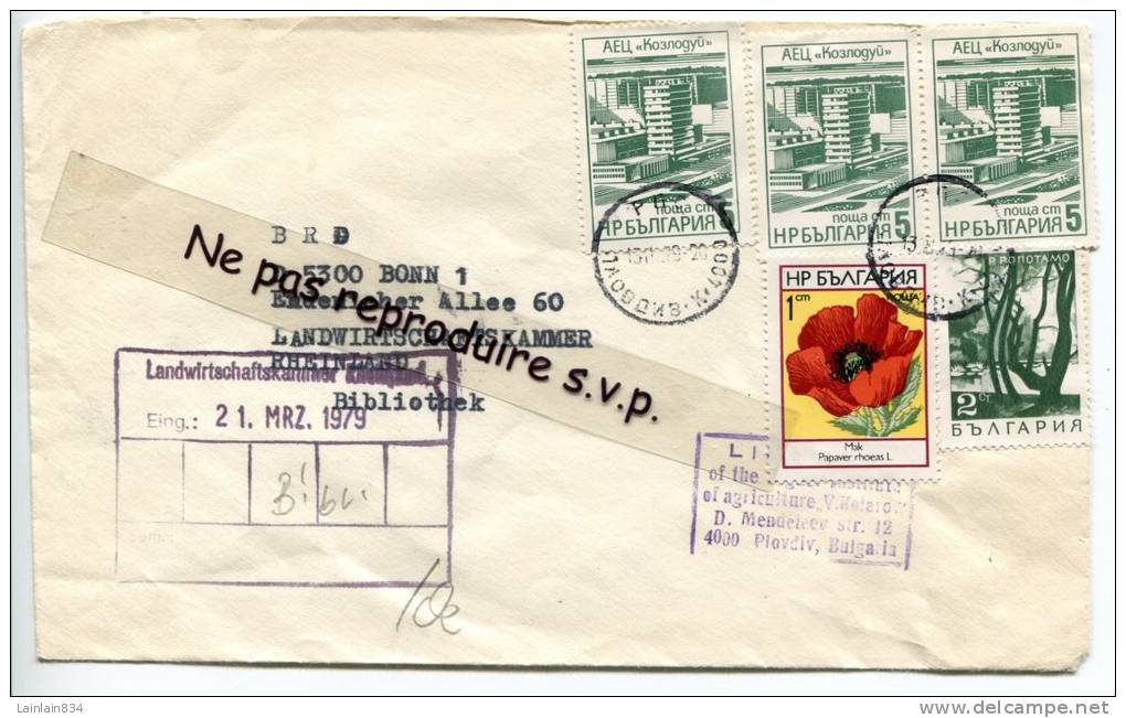 - Belle Lettre -  Cover, 5 Timbres, Nombreux Cachets, 1979, A Voir. - Storia Postale