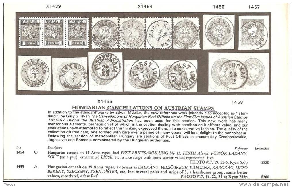 Hungary /  Scarce Cancellatons On Austrian Stamps (4double Pages) - Cancellations