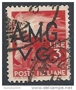 1945-47 TRIESTE AMG VG USATO DEMOCRATICA 3 LIRE - RR10519 - Gebraucht