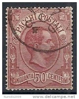 1884-86 REGNO USATO PACCHI POSTALI 50 CENT - RR10525 - Colis-postaux