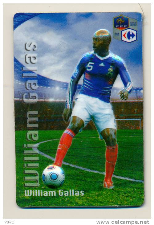 MAGNET : WILLIAM GALLAS, Football Coupe De Monde 2010 , Equipe De France, Carrefour - Sport