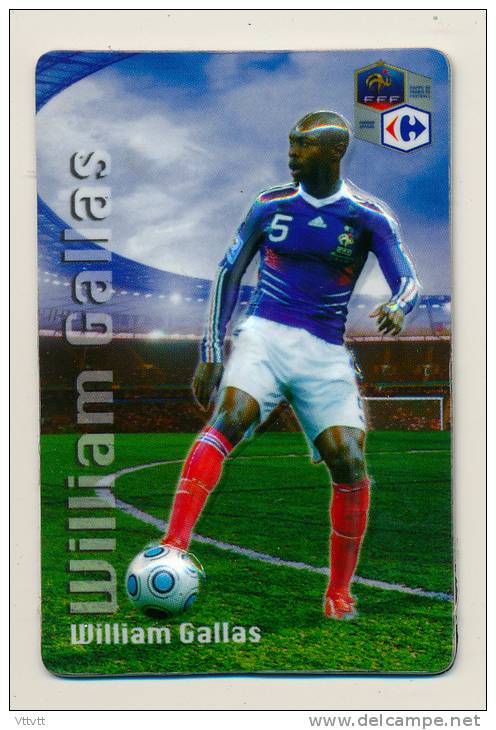 MAGNET : WILLIAM GALLAS, Football Coupe De Monde 2010 , Equipe De France, Carrefour - Sports