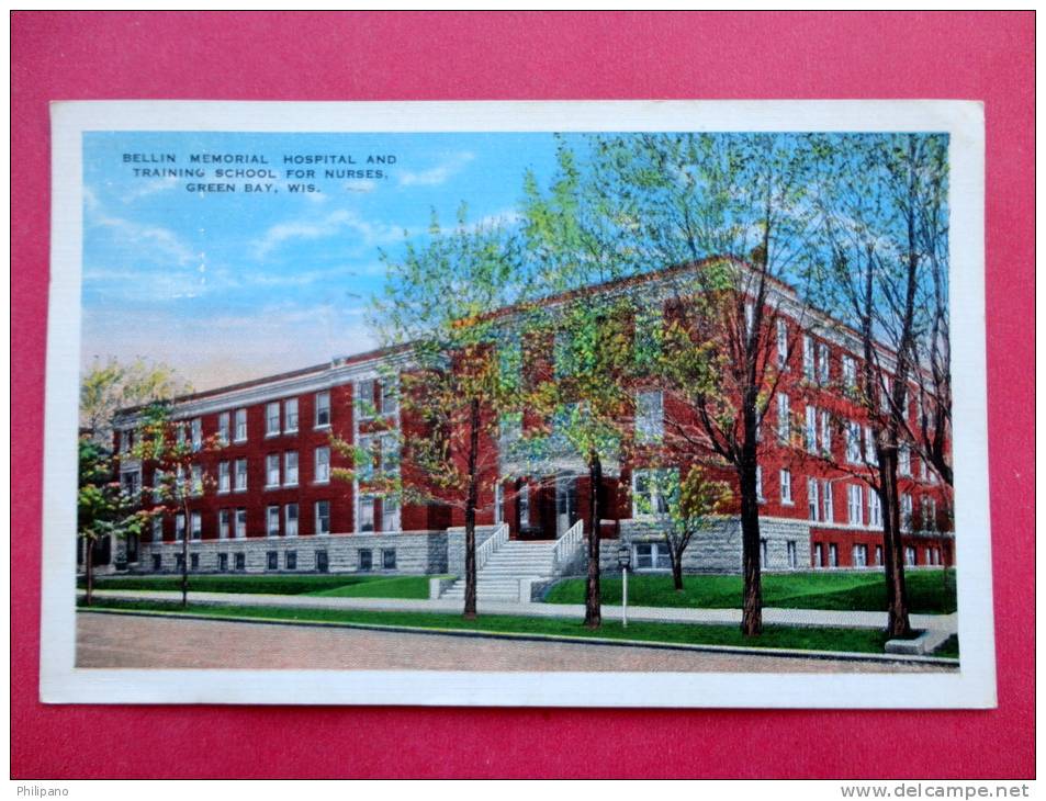 - Wisconsin > Green Bay   Bellin Memorial Hospital Training School For Nurses 1936 Cancel= = == = = = = =    == Ref 535 - Green Bay