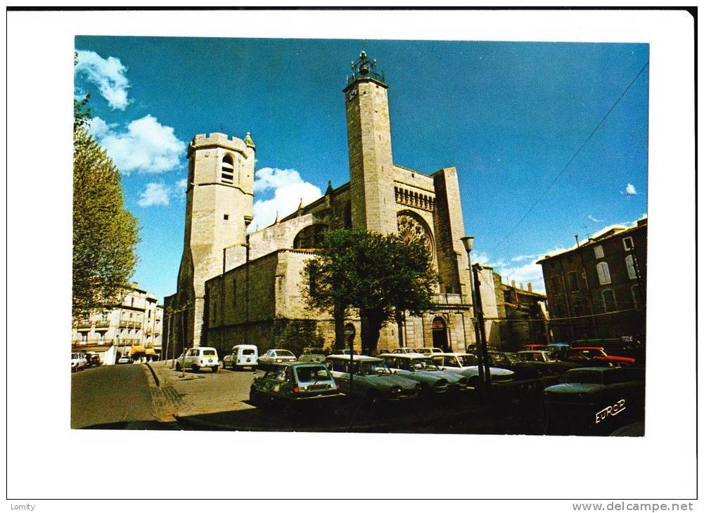 34..clermont L´herault, Cathedrale, Vieilles Voitures - Clermont L'Hérault