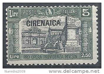 1927 CIRENAICA MILIZIA 5 LIRE MNH ** - RR10535 - Cirenaica