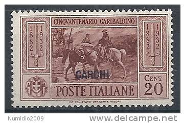 1932 EGEO CARCHI GARIBALDI 20 CENT MNH ** - RR10545 - Egée (Carchi)