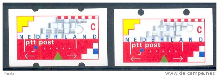 The Netherlands Nederland ATM Automaat Klussendorf 1989 Valeurs En Noir Décalage Verschoven MNH XX - Macchine Per Obliterare (EMA)