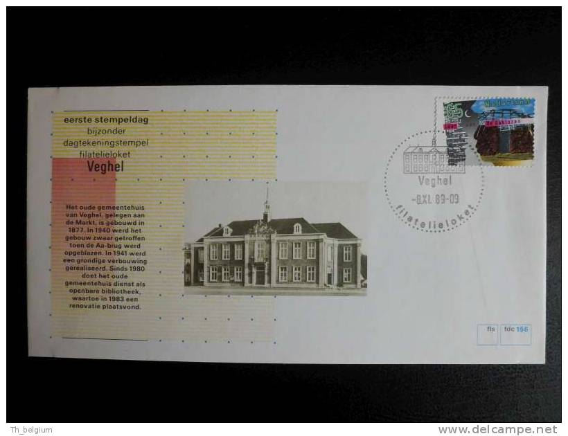 Nederland The Netherlands 1989 - Enveloppe Filatelieloket Veghel - Stadhuis (city Hall / Town Hall) - Postal Stationery