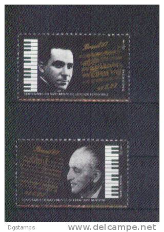 Brasil 1997 YT2343 ** Centenario De Los Compositores Lorenzo Fernandez, Francisco Mignone. Teclados, Música - Unused Stamps