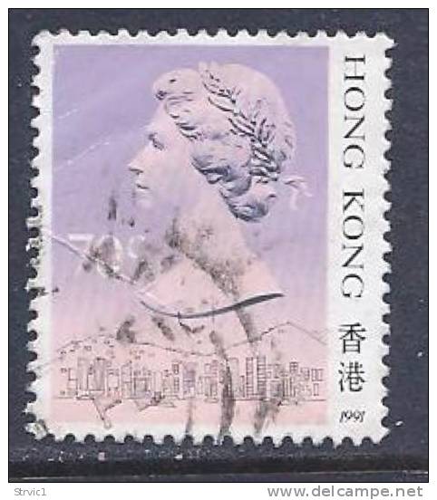 Hong Kong, Scott # 494d Used Queen, 1991, Crease - Used Stamps