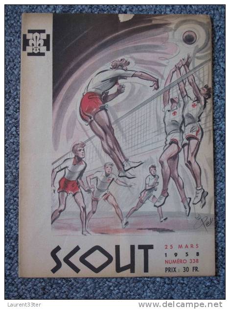 Revue SCOUT Mars 1958 Couverture De PELLOS - Scoutisme
