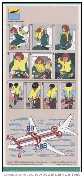 Lote TSA21, Panama, Copa Airlaines, B737-800, Tarjeta De Seguridad, Safety Card - Safety Cards