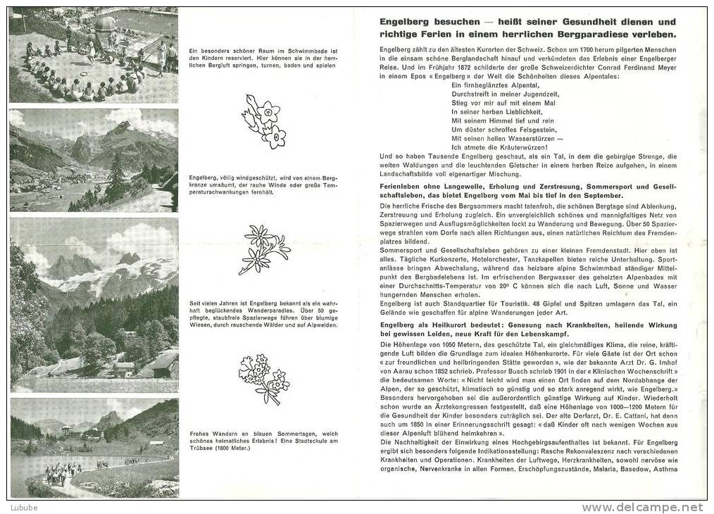 Faltblatt  "Engelberg"         1941 - Tourisme