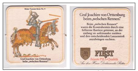 First Pils Ritter , No 9 - Graf Joachim Von Orttenburg Beim Welschen Rennen - Bierdeckel