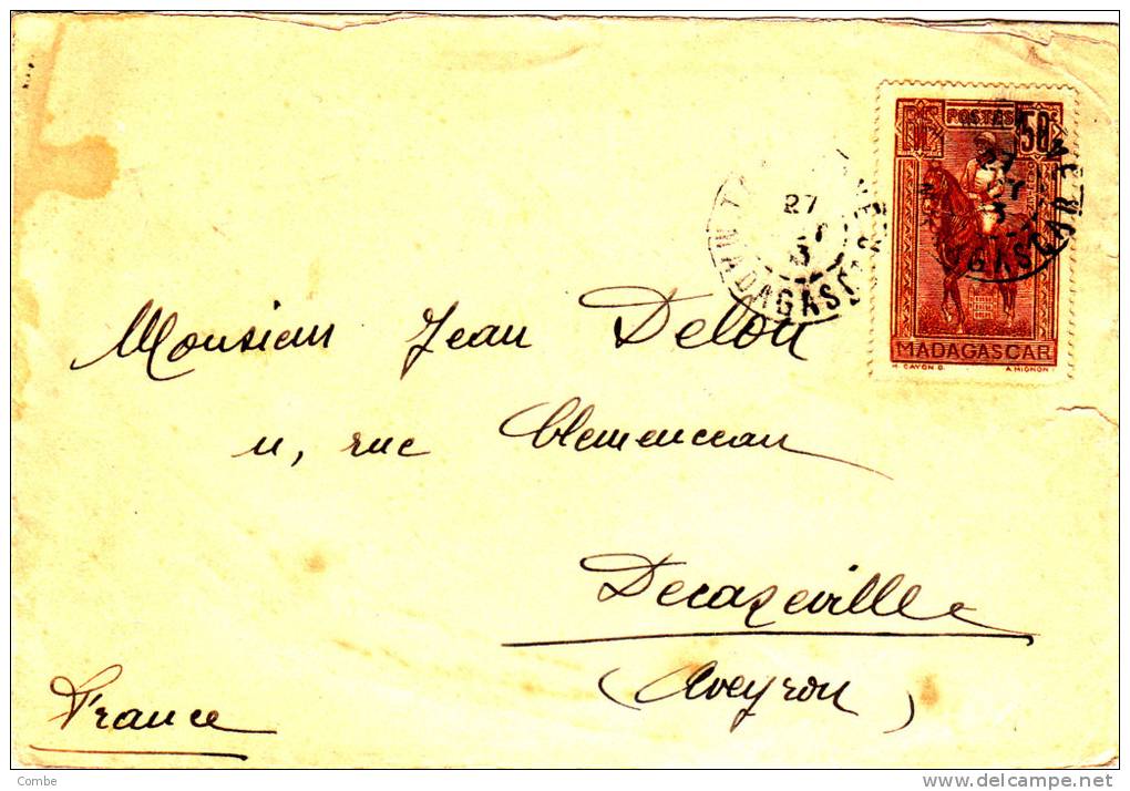 Belle Lettre Madagascar, 1933/473 - Lettres & Documents