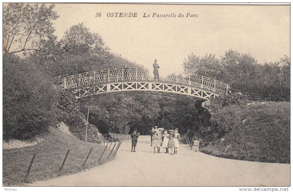 Ostende - La Passerelle Du Parc, 1907, Animé - Oostende