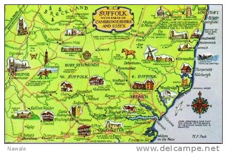 Suffolk - Map - Otros & Sin Clasificación